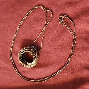 Long Connected Circle Necklace